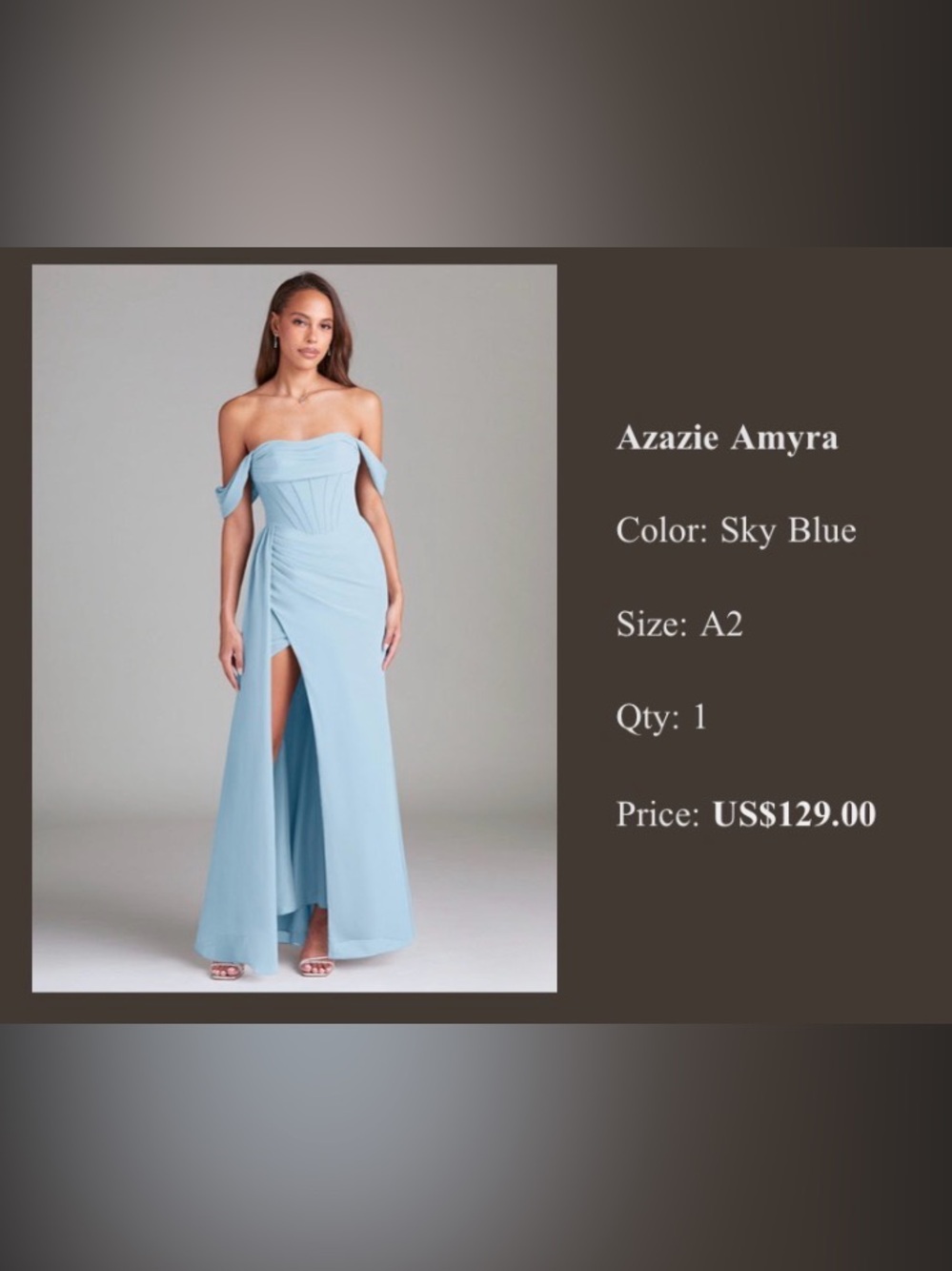 Azazie Amyra Sky Blue Dress